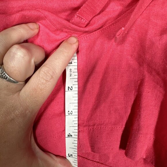 Nautica Linen Viscose Pull On Casual Shorts Pink Drawstring Pockets ~ Size XXL - Picture 10 of 12